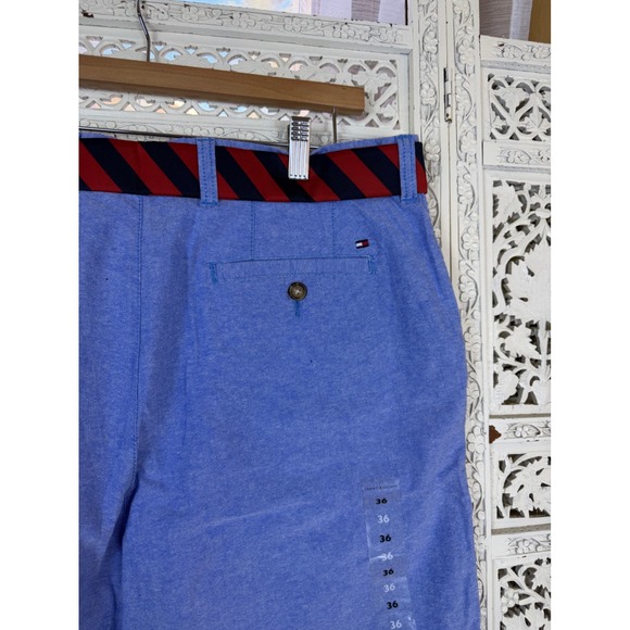 Tommy Hilfiger Blue Shorts with Belt NEW Mens 36 Preppy Casual Luxury Coastal - Picture 2 of 6